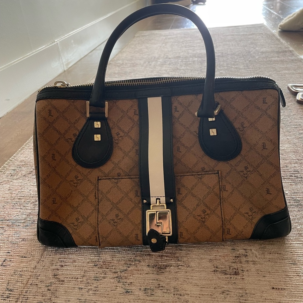 L.A.M.B Mandeville Speedy Bag - Camel/Black